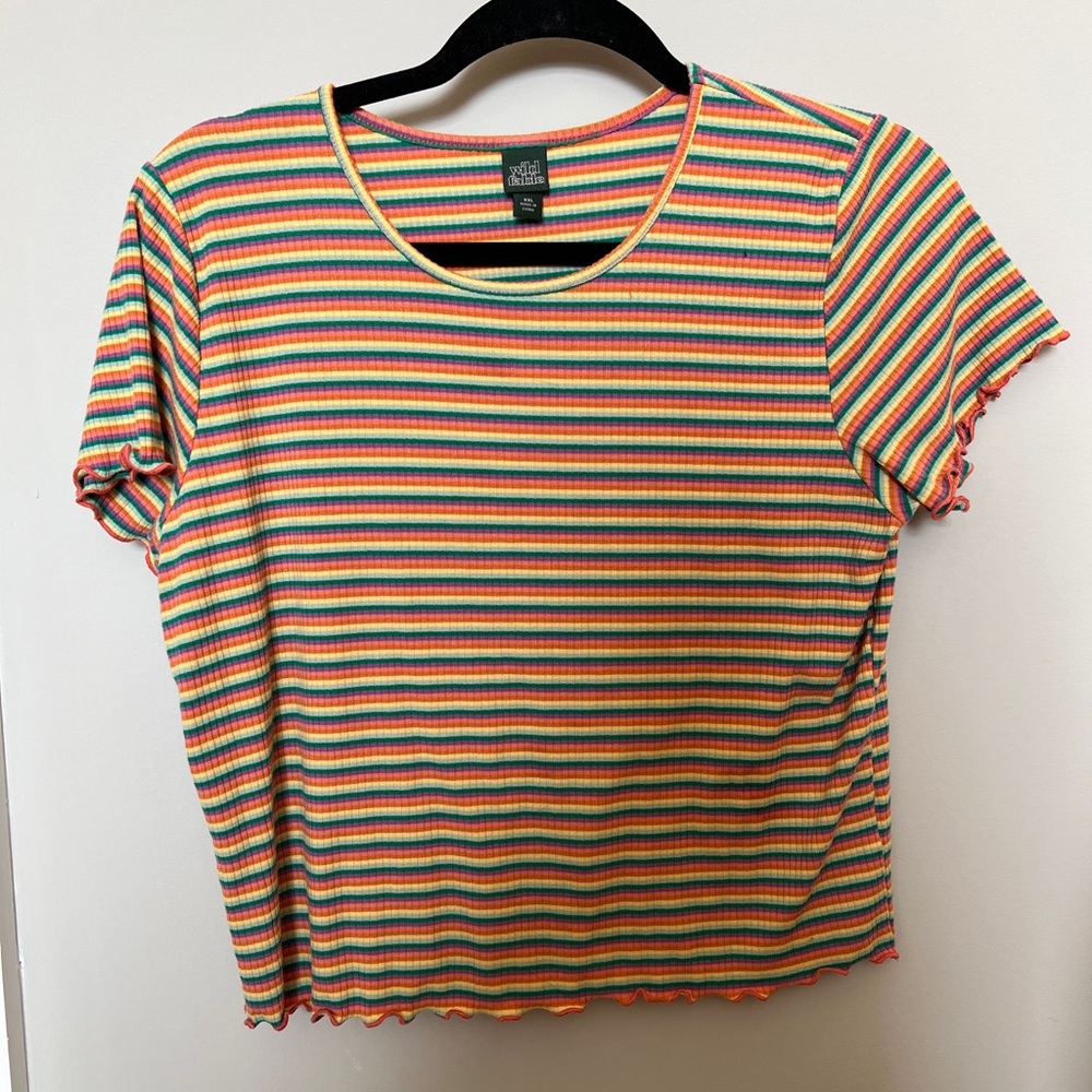 Wild Fable from Target rainbow stripe crop top